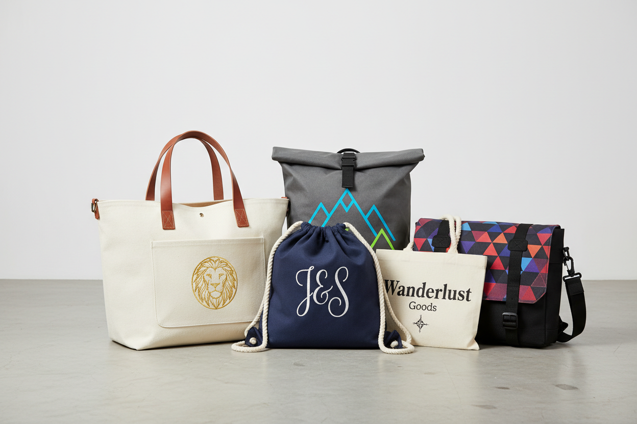 Custom Bags | Embroidered & Printed | Upload Your Logo