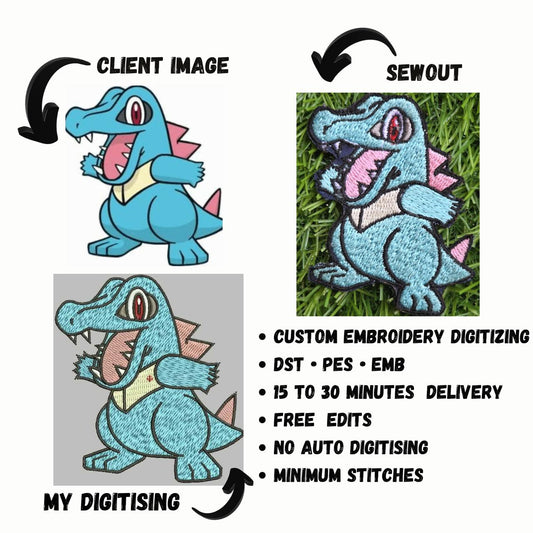 Custom Left Chest Logo Embroidery Digitizing| Machine Embroidery Files