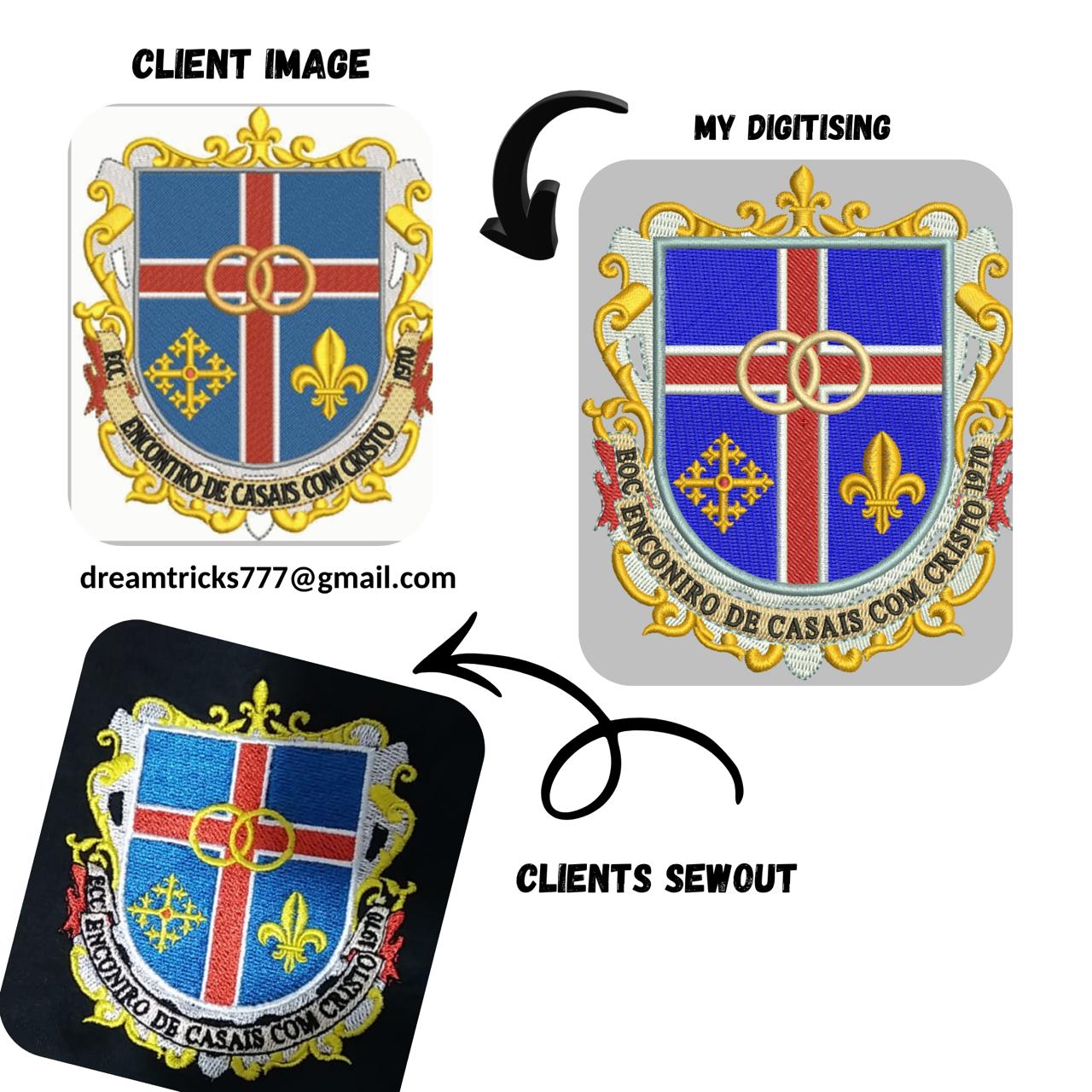 Custom Left Chest Logo Embroidery Digitizing| Machine Embroidery Files