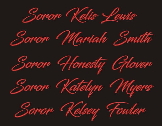 Custom Name Embroidery Digitizing | Text & Font Digitizing | Machine Embroidery File