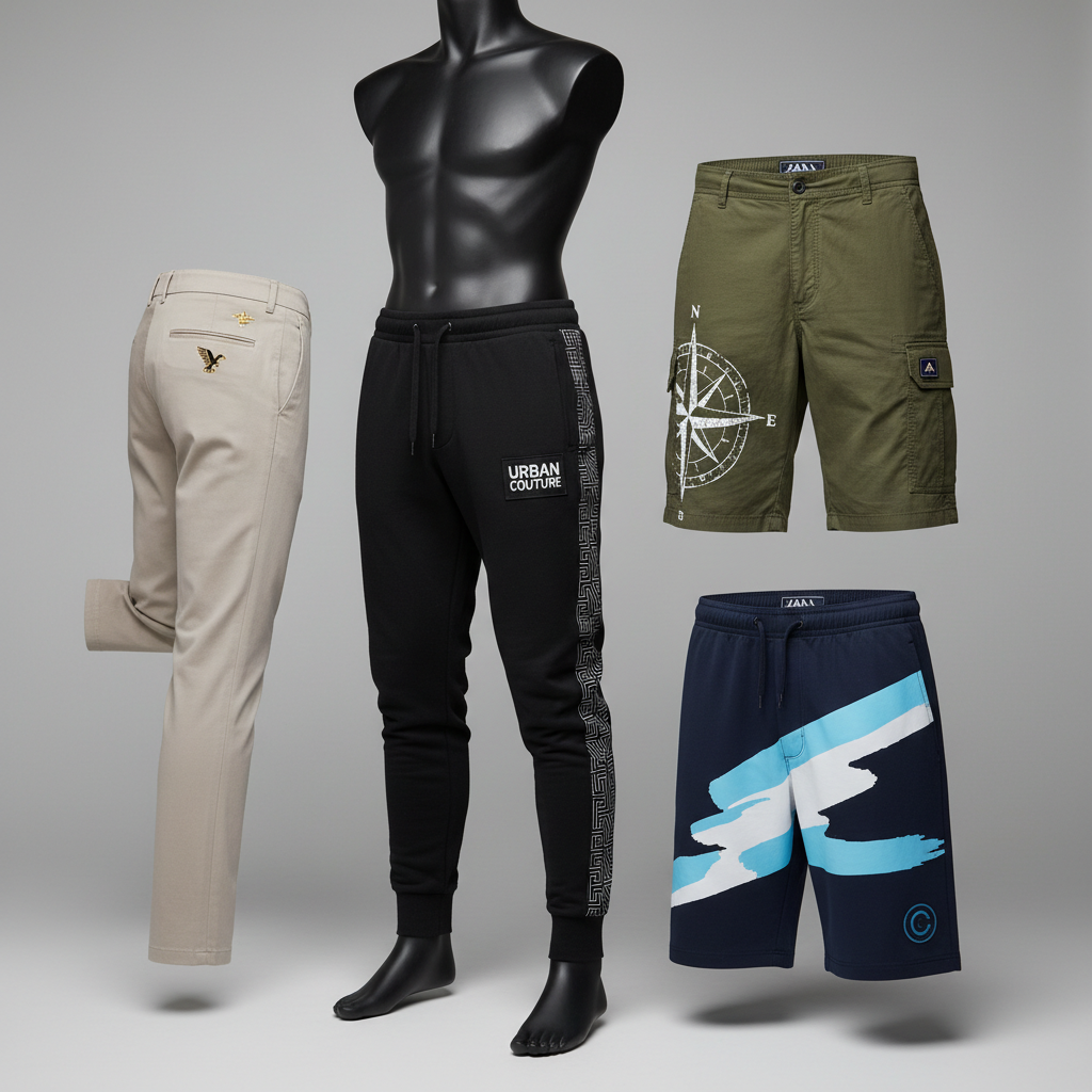 Custom Pants, Trousers & Shorts | Embroidered & Printed | Upload Your Logo